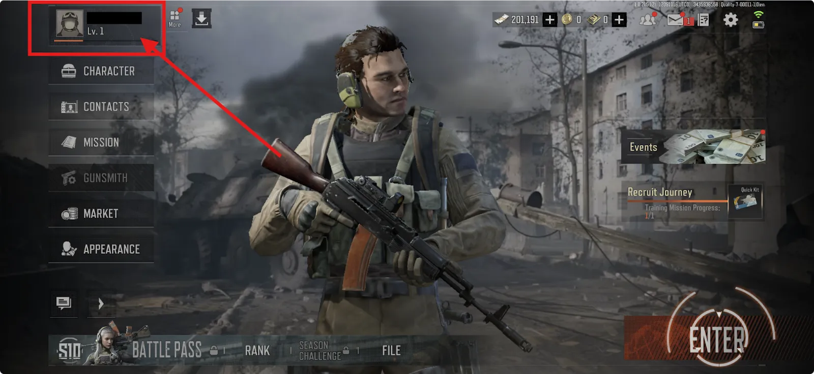 Tap on your avatar/username in the top-left corner