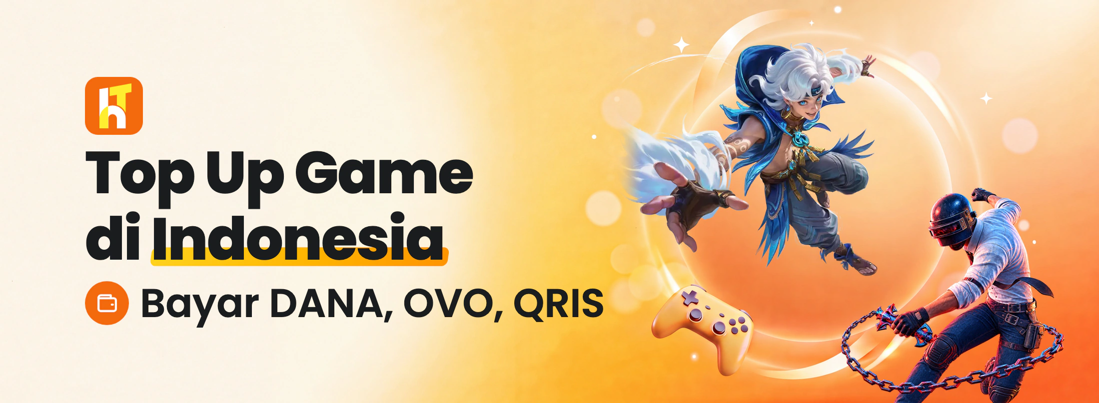 HaiTopUp — top up game di Indonesia, bayar dengan DANA, OVO, atau QRIS